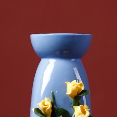 Blue handmade ceramic vase