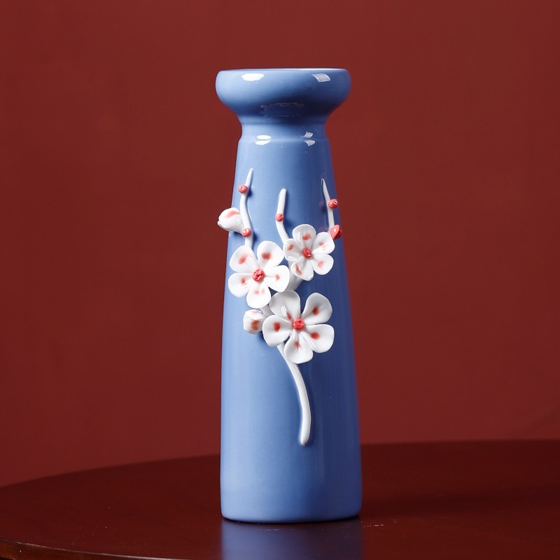 Blue handmade ceramic vase