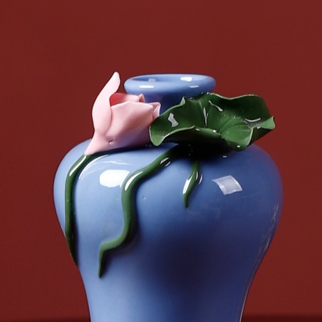 Blue handmade ceramic vase