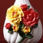 White porcelain vase with flowers