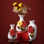 White porcelain vase with flowers